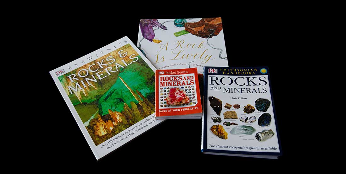 books and resources in the Rocks and Mineral Burke Box