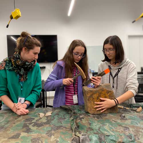 students in high school girls in science