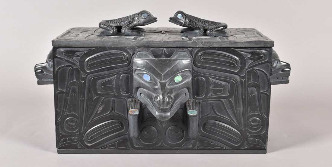 2021-123/5, argillite chest attributed to Tom Price, Haida